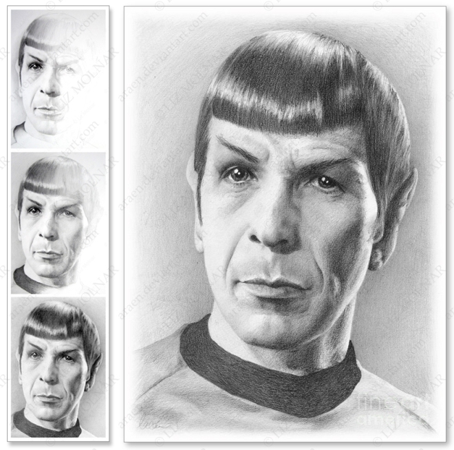 spock star trek final frontier fascinating pencil drawing